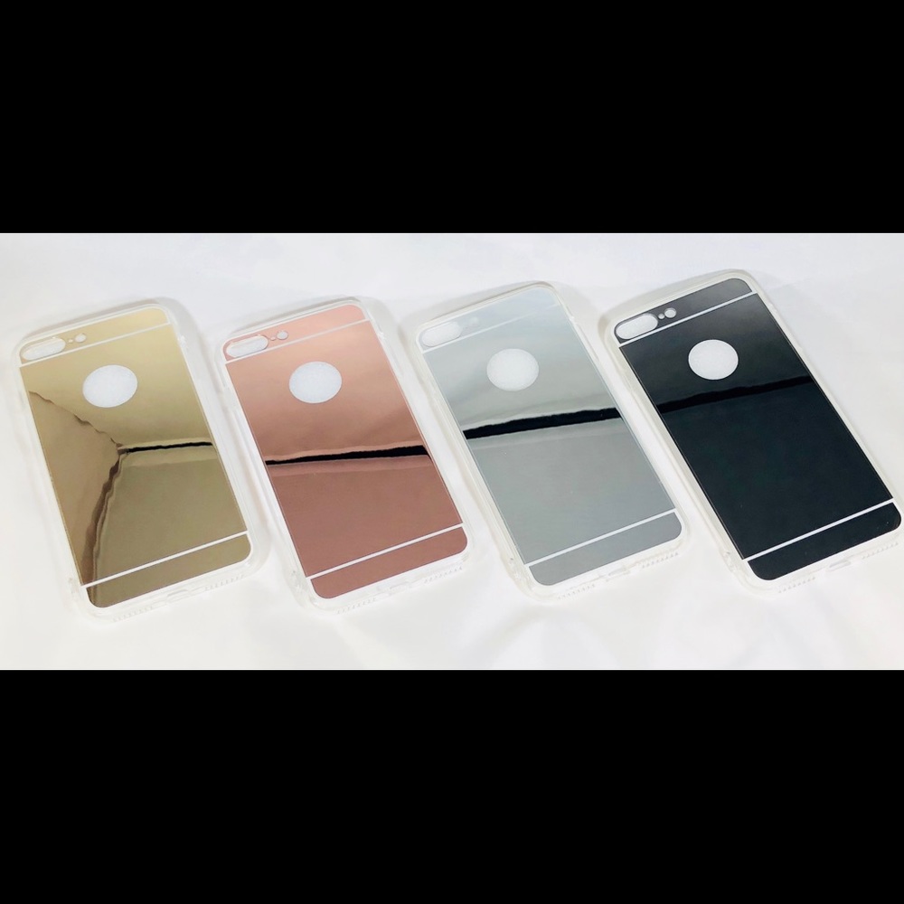 iphone8+Shockproof Mirror TPU Silicone Women Case
